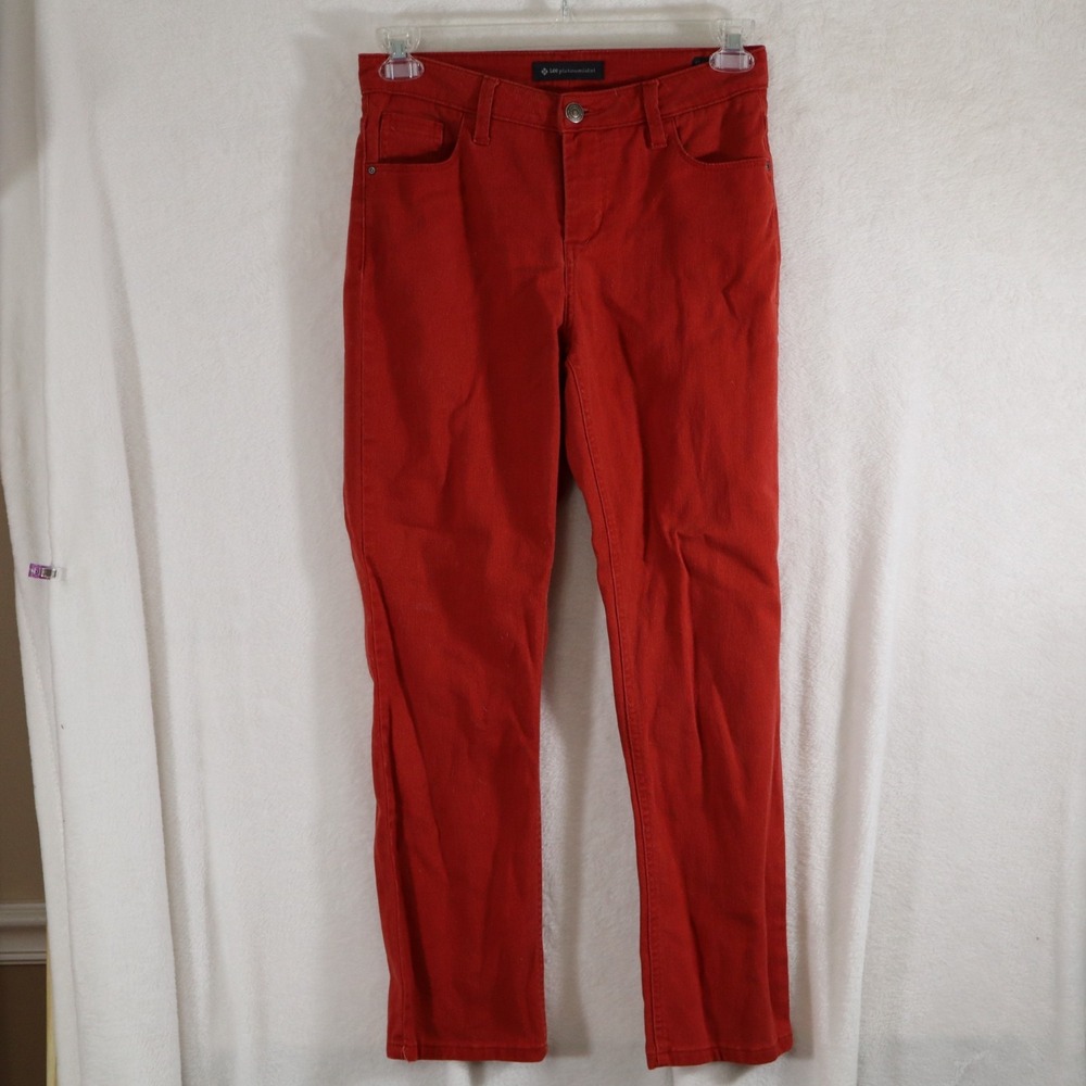 Lee Platinum Label Jeans Women's Red Classic Fit Straight Leg 4 Petite